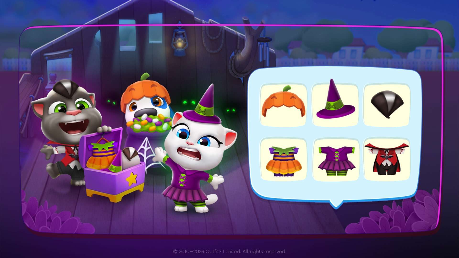 Talking Tom Spooky Outfits